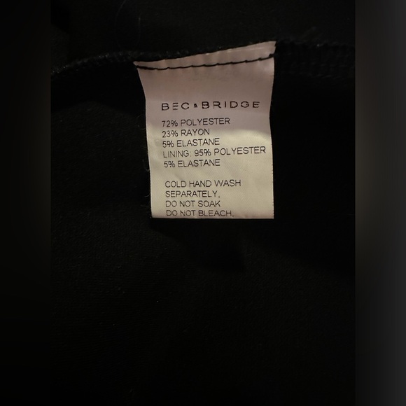 Bec & Bridge Cairo Black Plunge Peplum Top USA: 6 - Picture 9 of 10